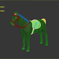 Realistic Brown Horse With Elegant Saddle And Bridle Detailed