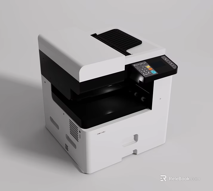 Modern Multifunctional Office Appliance With Digital Control Panel And Sleek Design 3d model 