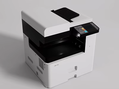 Modern Multifunctional Office Appliance With Digital Control Panel And Sleek Design 3d model