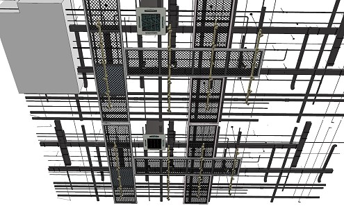 Industrial LOFT pipe ceiling 3d model