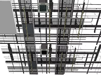 Industrial LOFT pipe ceiling 3d model