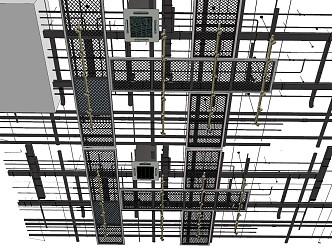 Industrial LOFT pipe ceiling 3d model