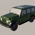 Green Vintage SUV With Hardtop Exterior And Classic Off Road Design