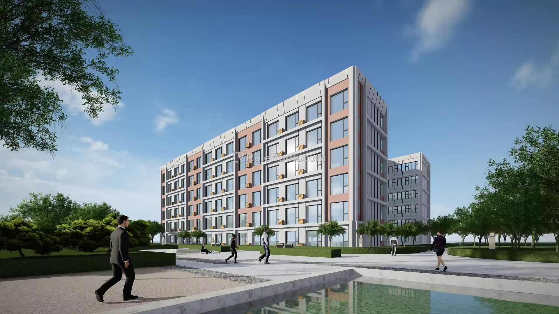 Modern Dormitory 3d model