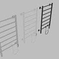 Modern Heated Towel Rails In Black Silver White With Power Cord Design