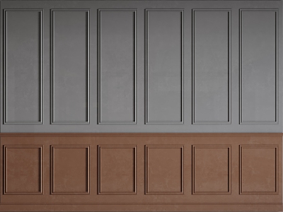 European-style background wall European-style wall panel European-style carved line 3d model