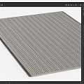 Gray Striped Square Rug With Woven Texture For Modern Home Decor 3d model
