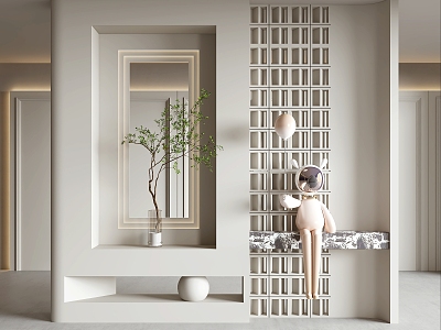 French Entrance Decorative Entrance Partition 3d model