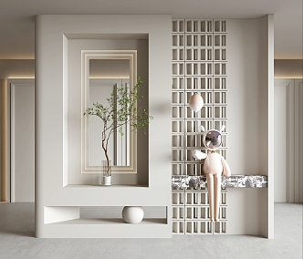 French Entrance Decorative Entrance Partition 3d model