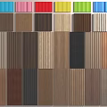 Various Styles Of Wood Grain Wall Panels In Different Colors And Textures
