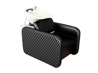 Modern Single Sofa With Leather Upholstery And Diamond Quilted Backrest Armrest Design 3d model