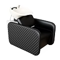 Modern Single Sofa With Leather Upholstery And Diamond Quilted Backrest Armrest Design