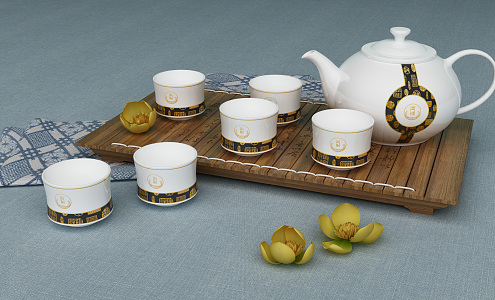 Modern Tea Set Tea Cup 3d model