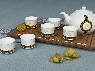 Modern Tea Set Tea Cup 3d model