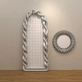Purple Braided Frame Mirrors Rectangular And Round Wall Decor Pieces
