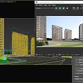 Modern Residential Landscape With High Rise Apartments Green Lawn And People Enjoying Outdoor Activities