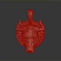 Golden Bull Head Pendant With Exquisite Craftsmanship And Intricate Horn Details