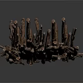 Plant Dried Brown Branches Natural Organic Pile For Decorative Craft Use