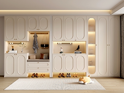 French Cream Style Shoe Cabinet Multifunctional Shoe Cabinet Entrance Shoe Cabinet Shoe Hanger Ornaments model