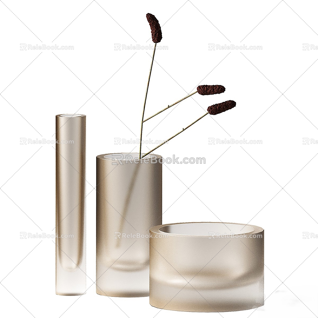 Decorative glass vase model