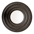 Modern Wooden Wall Lamp with Concentric Circle Design and White Lampshade for Interior Decoration