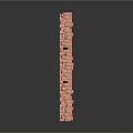Tall Red Brick Wall Standing In Charming Scenic Natural Landscape View