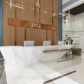 Modern Front Desk Front Desk Lobby 3d model