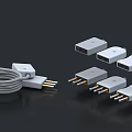 White Gray Charging Cables And USB Chargers Modern Sleek Electronic Accessories For Daily Use