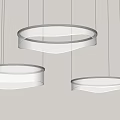 Modern Circular Chandeliers With Illuminated Mesh Design And Metal Frame