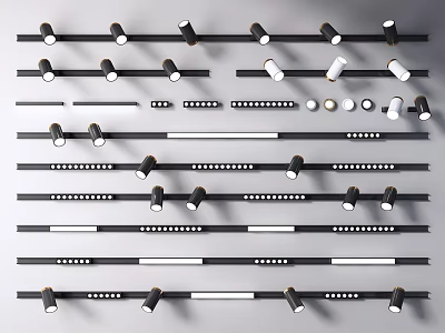 Modern Downlights And Spotlights With Various Styles For Interior Decoration Lighting 3d model