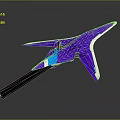 Modern Electric Guitar Featuring Purple Body And Blue White Accents Design