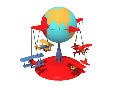 Modern Amusement Equipment 3d model