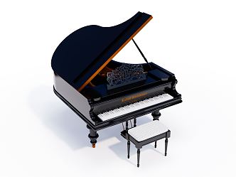 Modern Piano 3d model