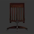 Comfortable Wooden Leisure Chair Featuring White Cushioned Seat And Wheeled Base