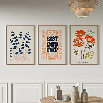 Modern Simple Nordic Art Decorative Painting 3d model