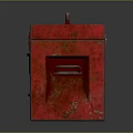 Vintage Red Metal Toolbox With Multiple Drawers Handle And Latches Design Features
