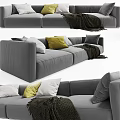 Modern three-person sofa 3d model