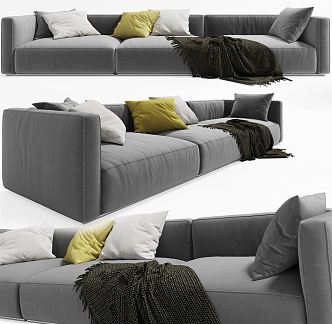 Modern three-person sofa 3d model