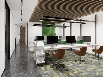 modern public office area office 3d model