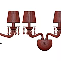 Elegant Modern Wall Lamp With Chrome Body Crystal Pendants And White Pleated Lampshades