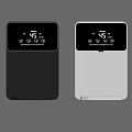 Black and White Smart Temperature Humidity Monitor Devices with Digital Screens