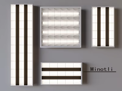 Modern Grille Lights With Various Design Styles For Indoor Ceiling Lighting 3d model