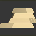 Golden Household Items Stacked Neatly As Modern Home Decor Essentials