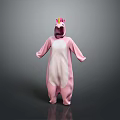 Pink And White Unicorn Onesie With Horn And Mane Decorations For Adults Or Kids Pajamas