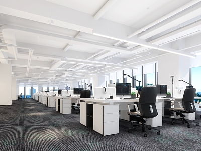 Modern Open Office 3d model