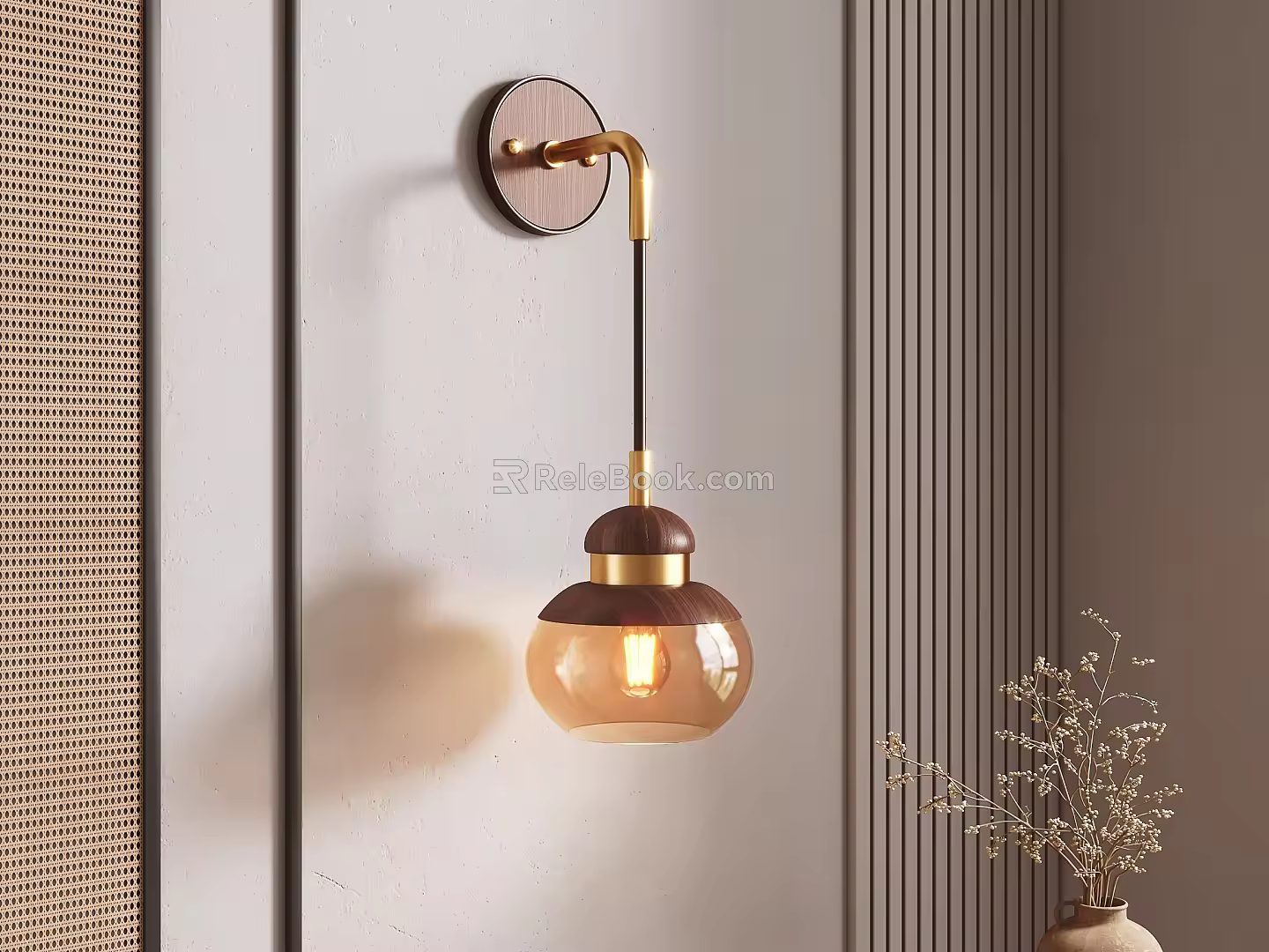 Middle style wall lamp 3d model