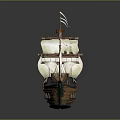 Ancient Ship Exploration Ship Great Sailing Age Ancient Warship 3d model