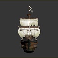 Ancient Ship Exploration Ship Great Sailing Age Ancient Warship 3d model