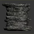 Stacked Natural Stone Decorative Piece With Textured Layers And Artistic Design