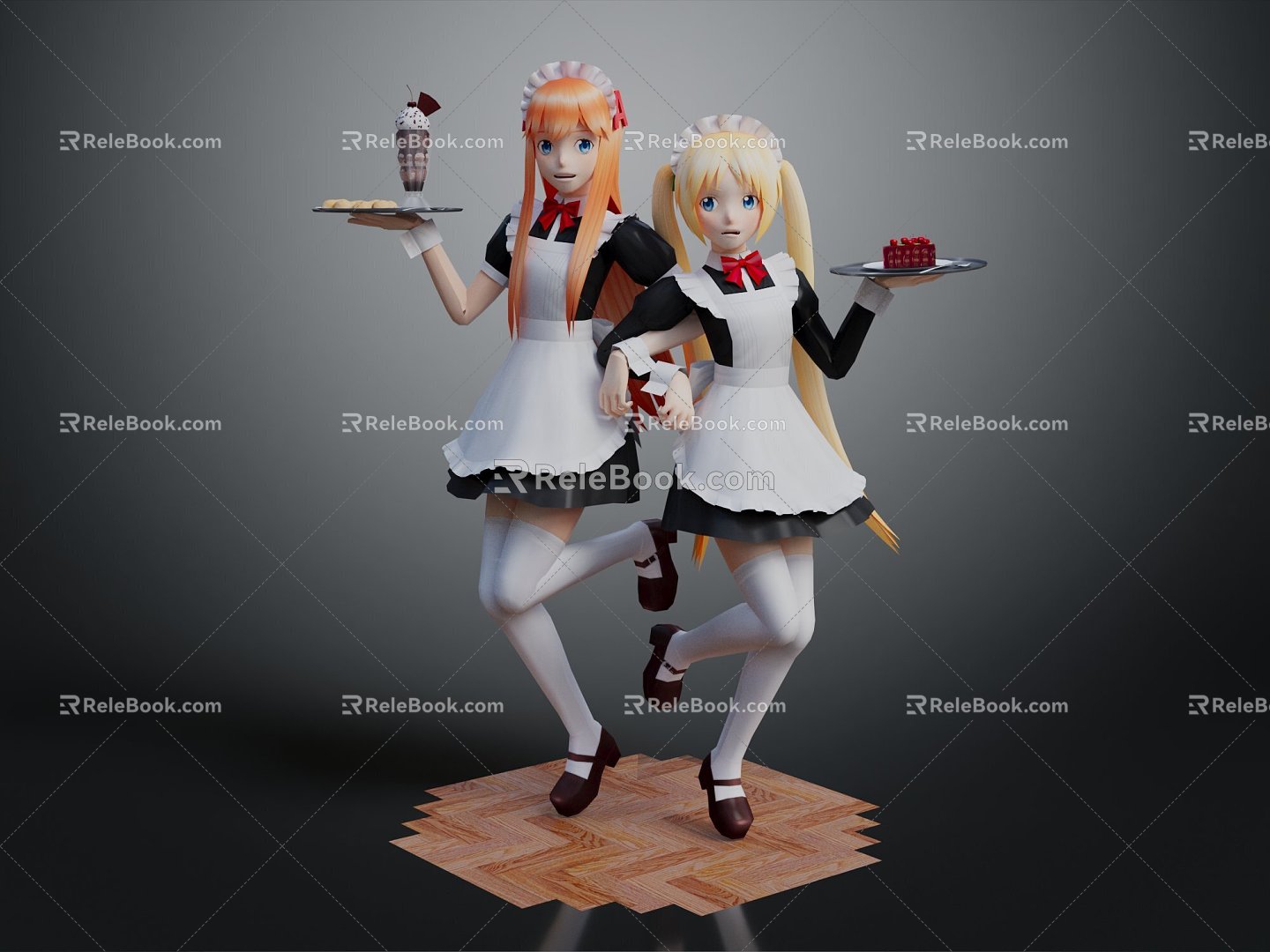 Modern Game Role Waiter Hotel Waiter Hotel Waiter Machine Waiter 3d model